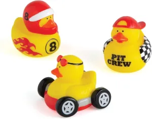 Fun Express Race Car Driver Rubber Duckies – Fun Toys and Party Favors for Kids - Birthdays Weddings and Special Events – Perfect for Celebrations - Goodie Bags and More – 12 Pieces