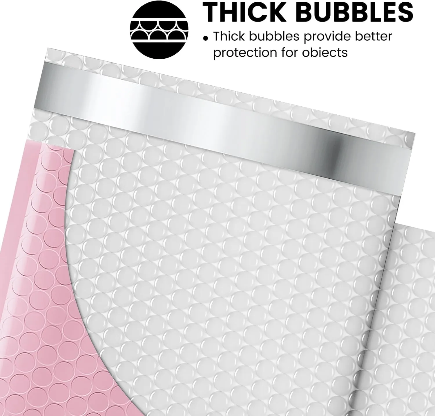 Fuxury Bubble Mailers 6x10" 100 Pack Light Pink Padded Envelopes Usable Size 6x9" Self Seal Mailing Envelopes Bubble Padded Shipping Bags for Mailing,Packaging, Small Business, Boutique, Bulk #0