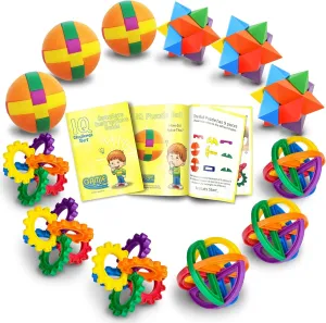 Gamie IQ Challenge Set, Fun Puzzle Balls with Free Colorful Instruction Guide, Party Games, Fidget Brain Teaser Puzzles, Includes 12 Fun and Challenging Puzzle Balls, Great Educational Toy for Kids