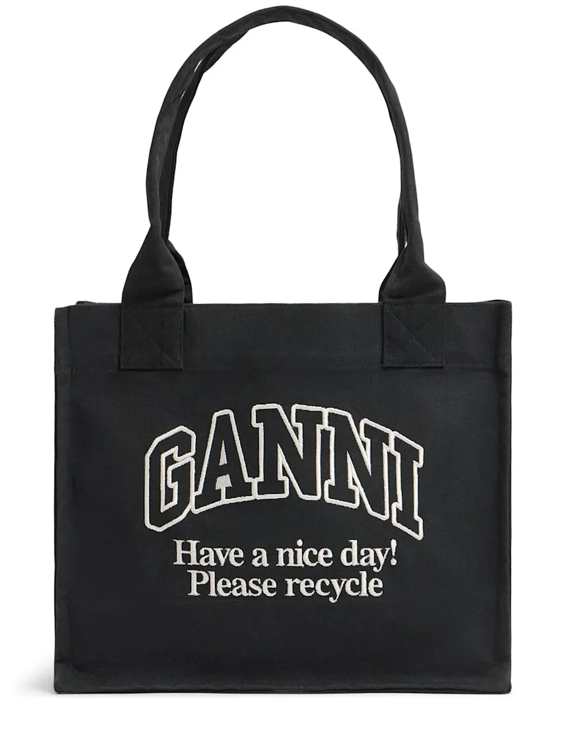 GANNI Canvas Tote Bag