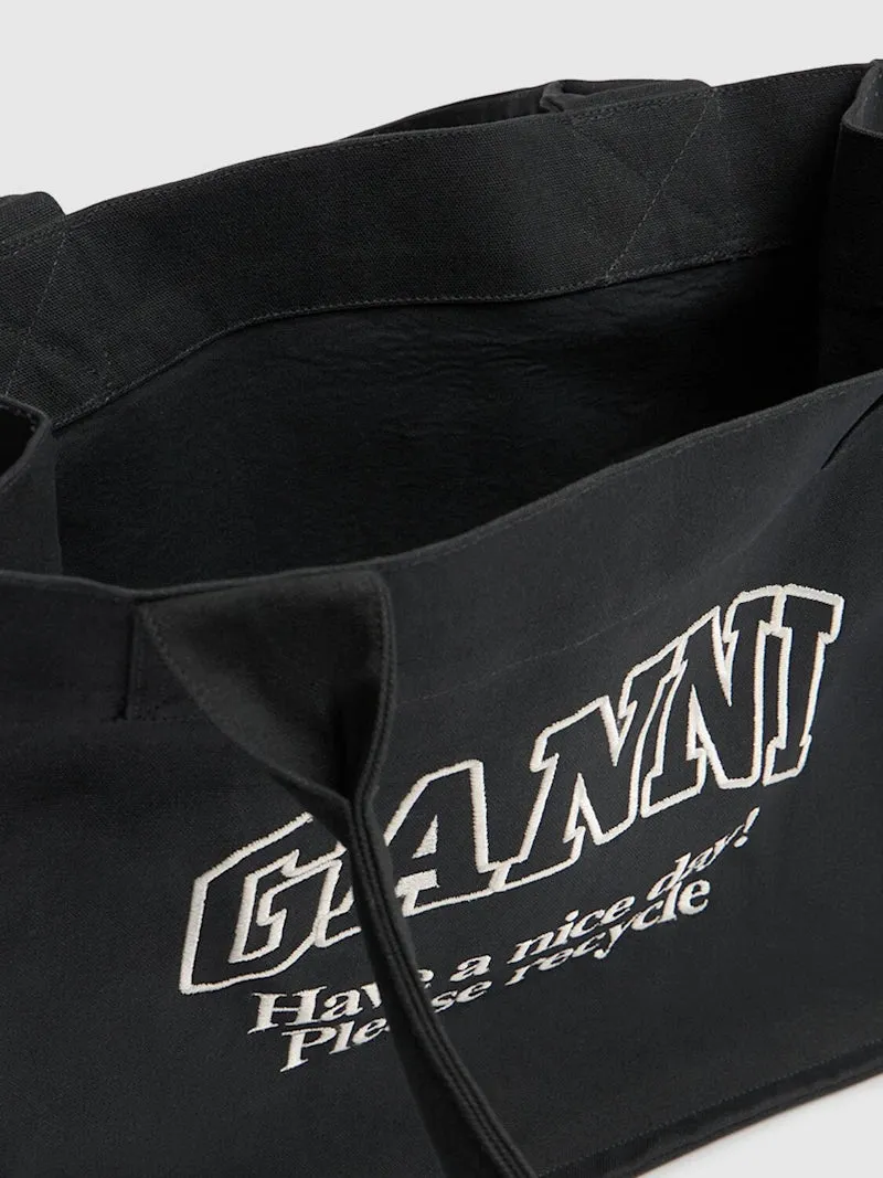 GANNI Canvas Tote Bag