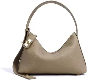 Genuine Leather Shoulder Bag for Women, Versatile Commuter Crossbody Tote Underarm Bag