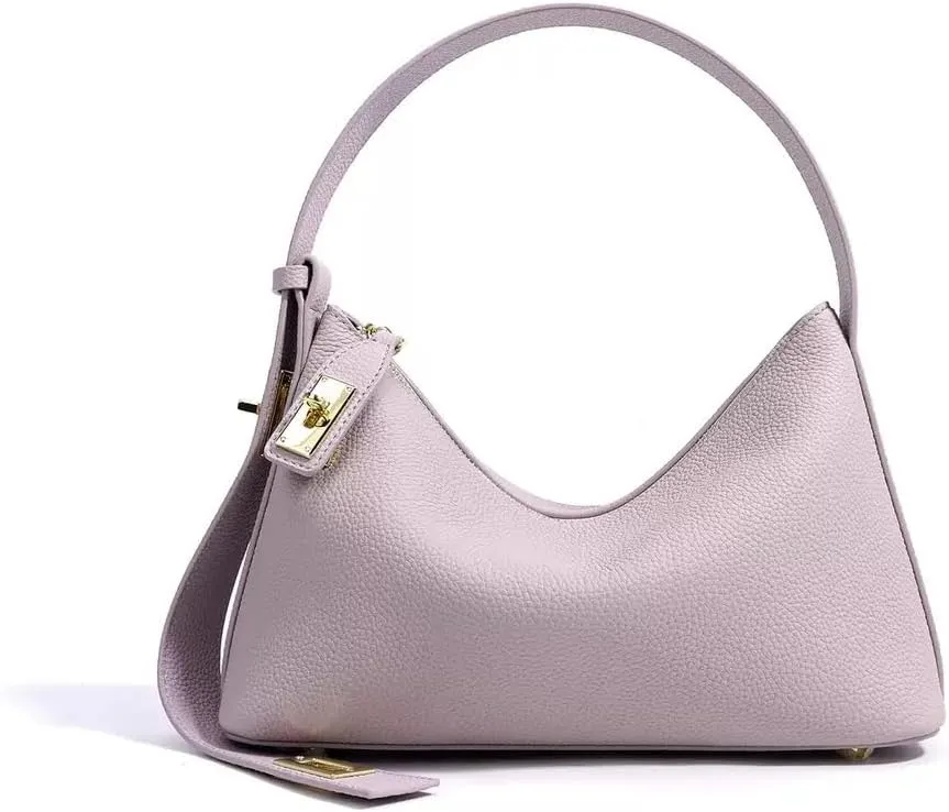 Genuine Leather Shoulder Bag for Women, Versatile Commuter Crossbody Tote Underarm Bag