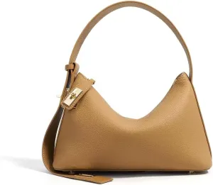 Genuine Leather Shoulder Bag for Women, Versatile Commuter Crossbody Tote Underarm Bag