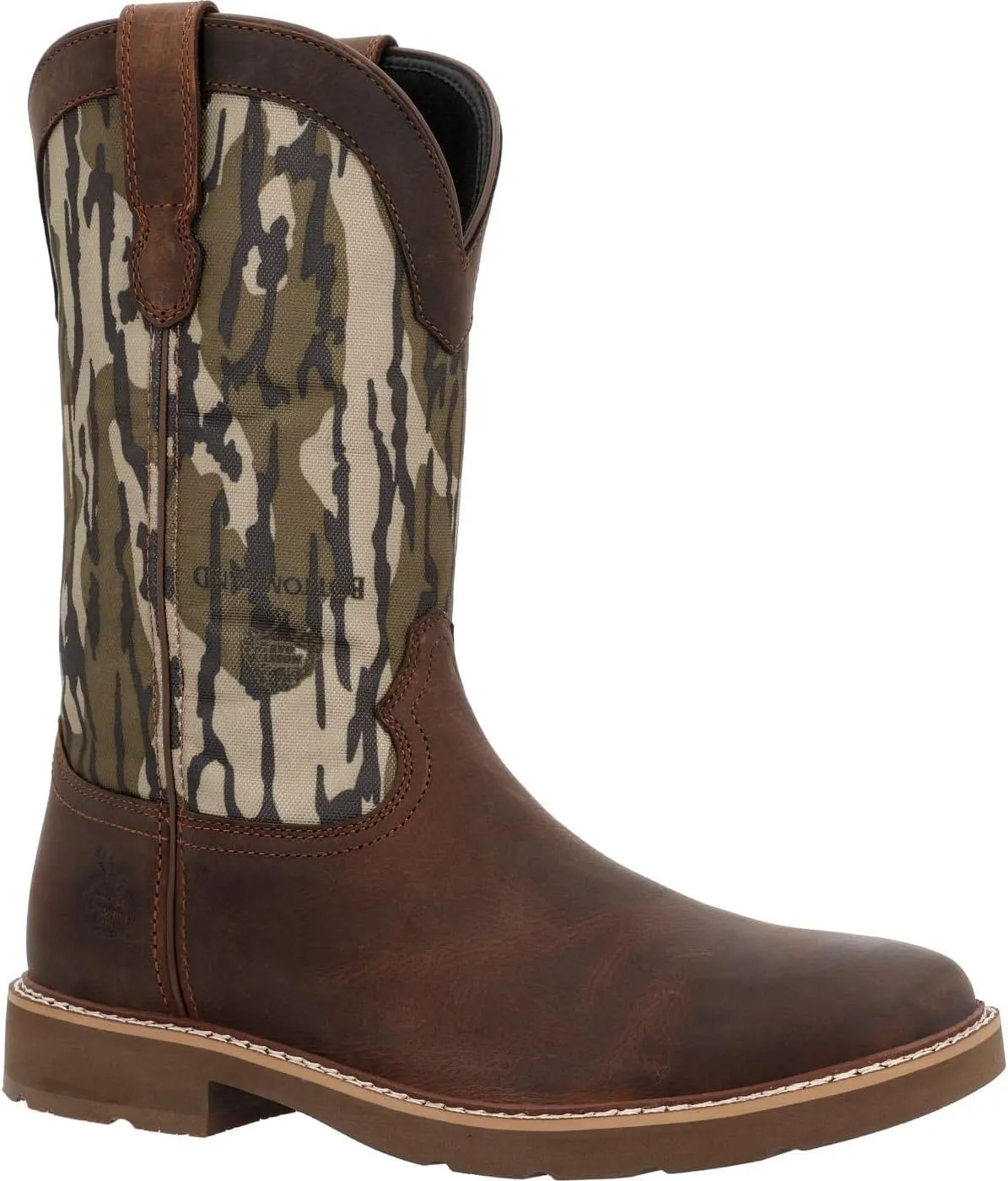 Georgia Boot Core 37 Western 11" Mossy Oak Pull On, Brown, Size 8.5(M)