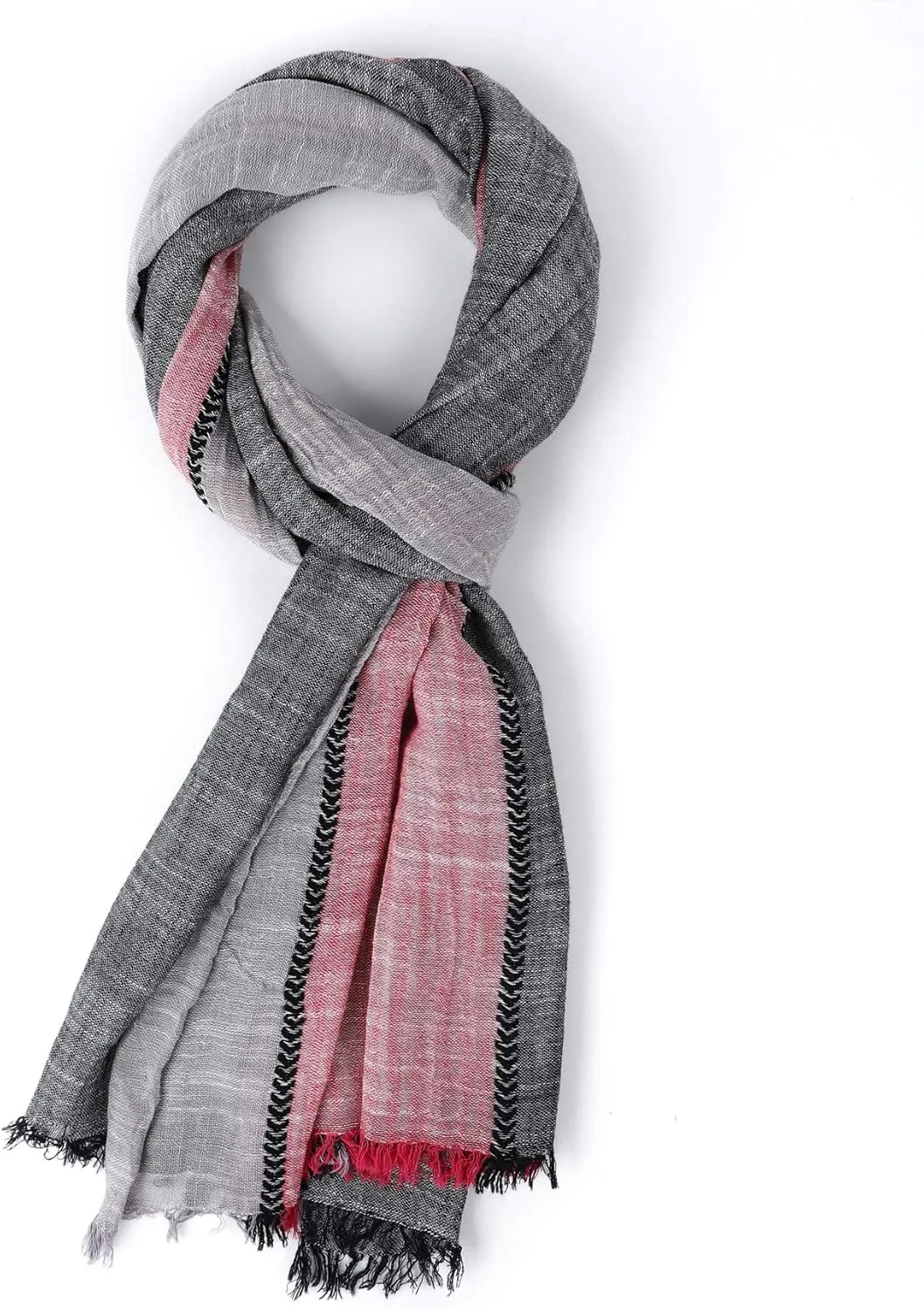 GERINLY Color Block Spring Scarf for Men Long Neck Wraps Shawl Urbanstyle Scarf Gift for Men
