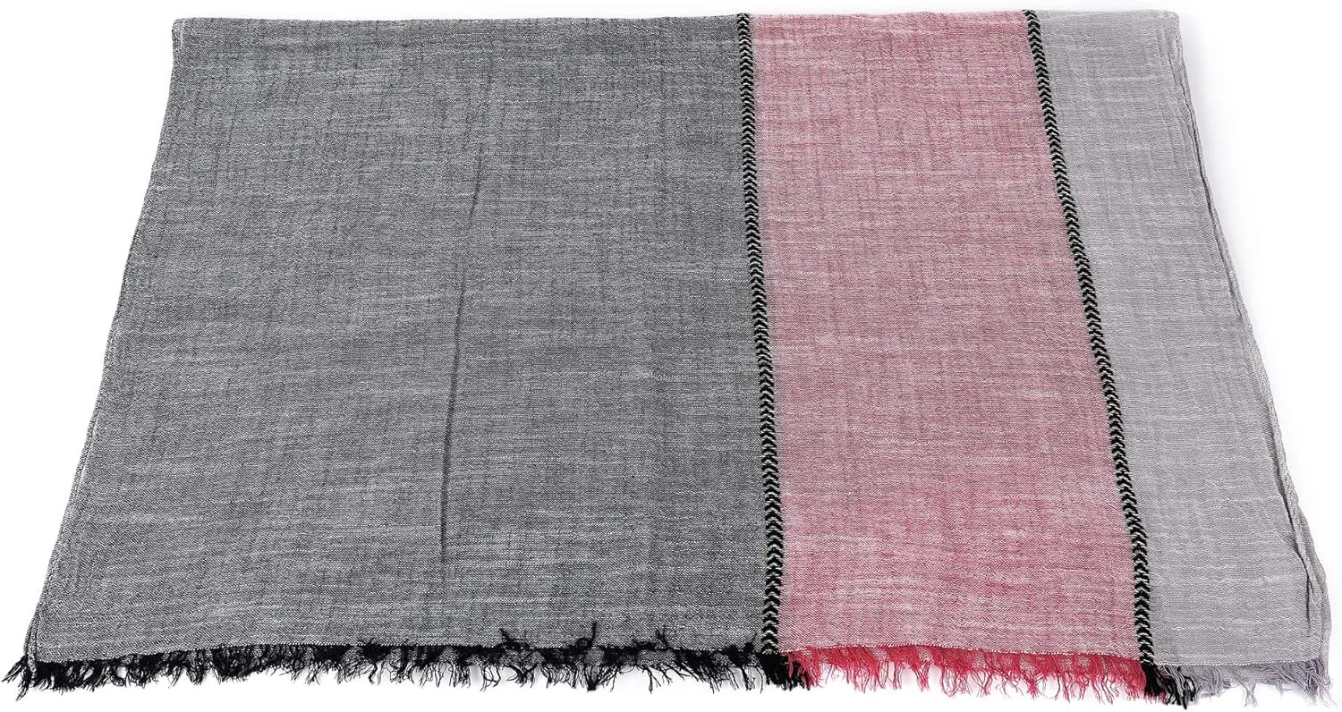 GERINLY Color Block Spring Scarf for Men Long Neck Wraps Shawl Urbanstyle Scarf Gift for Men