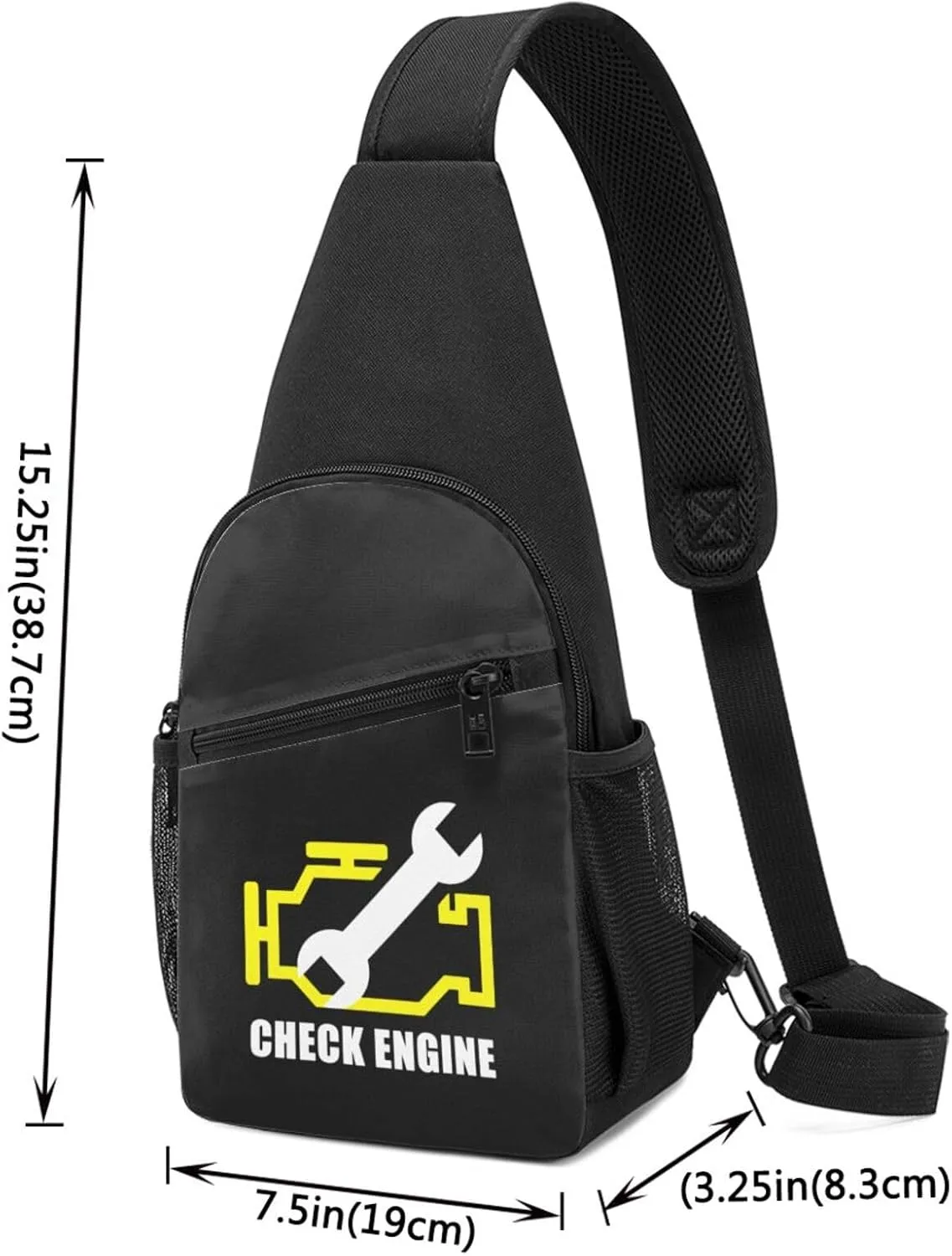 GERRIT Check Engine Light Mechanic Auto Repair Chest Pack Leisure Shoulder Crossbody Chest Bag