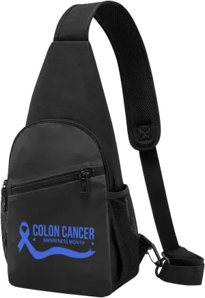 GERRIT Colon Cancer Awareness Chest Pack Leisure Shoulder Crossbody Chest Bag