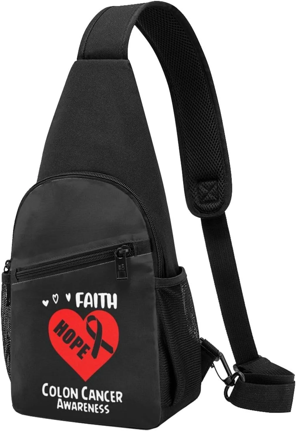 GERRIT Colon Cancer Awareness Chest Pack Leisure Shoulder Crossbody Chest Bag
