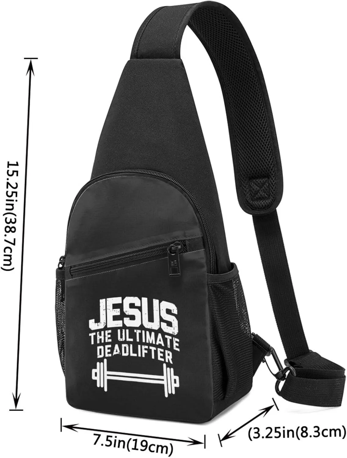 GERRIT Jesus The Ultimate Deadlifter Chest Pack Leisure Shoulder Crossbody Chest Bag