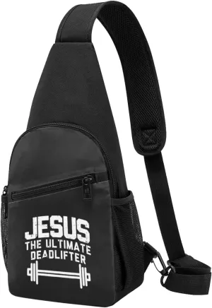 GERRIT Jesus The Ultimate Deadlifter Chest Pack Leisure Shoulder Crossbody Chest Bag