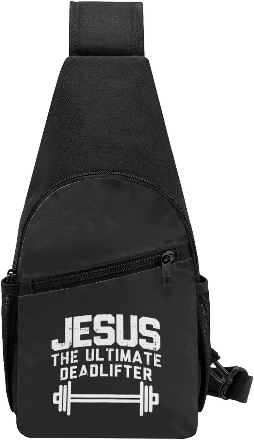 GERRIT Jesus The Ultimate Deadlifter Chest Pack Leisure Shoulder Crossbody Chest Bag