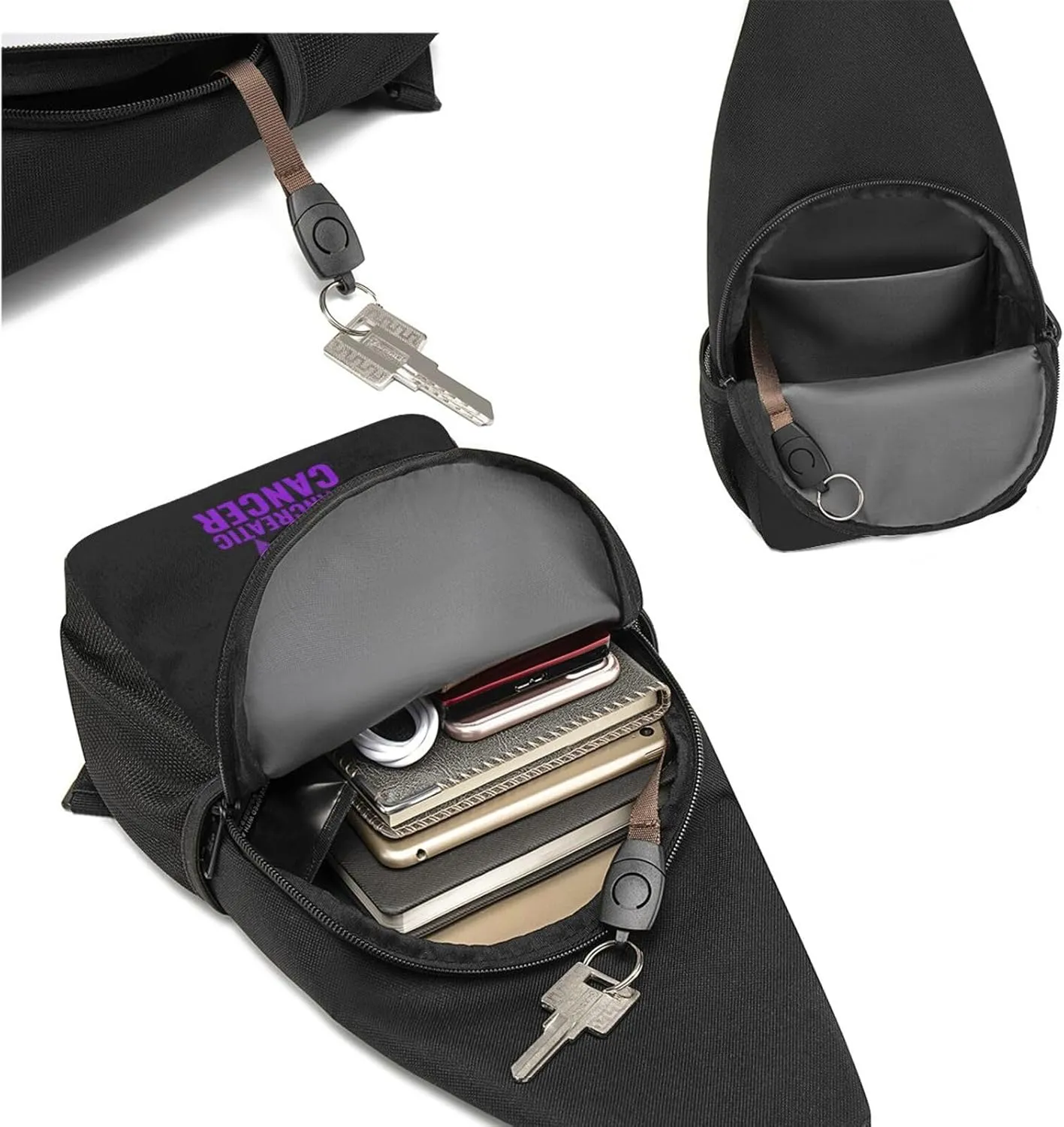GERRIT Pancreatic Cancers Chest Pack Leisure Shoulder Crossbody Chest Bag