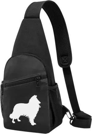 GERRIT Rough Collie Chest Pack Leisure Shoulder Crossbody Chest Bag