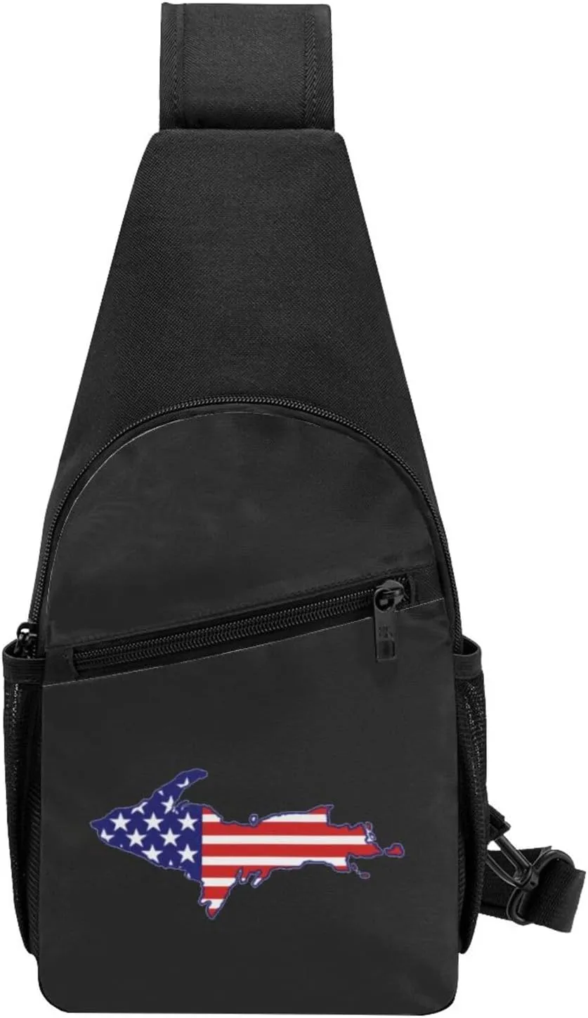 GERRIT Upper Peninsula of Michigan Chest Pack Leisure Shoulder Crossbody Chest Bag