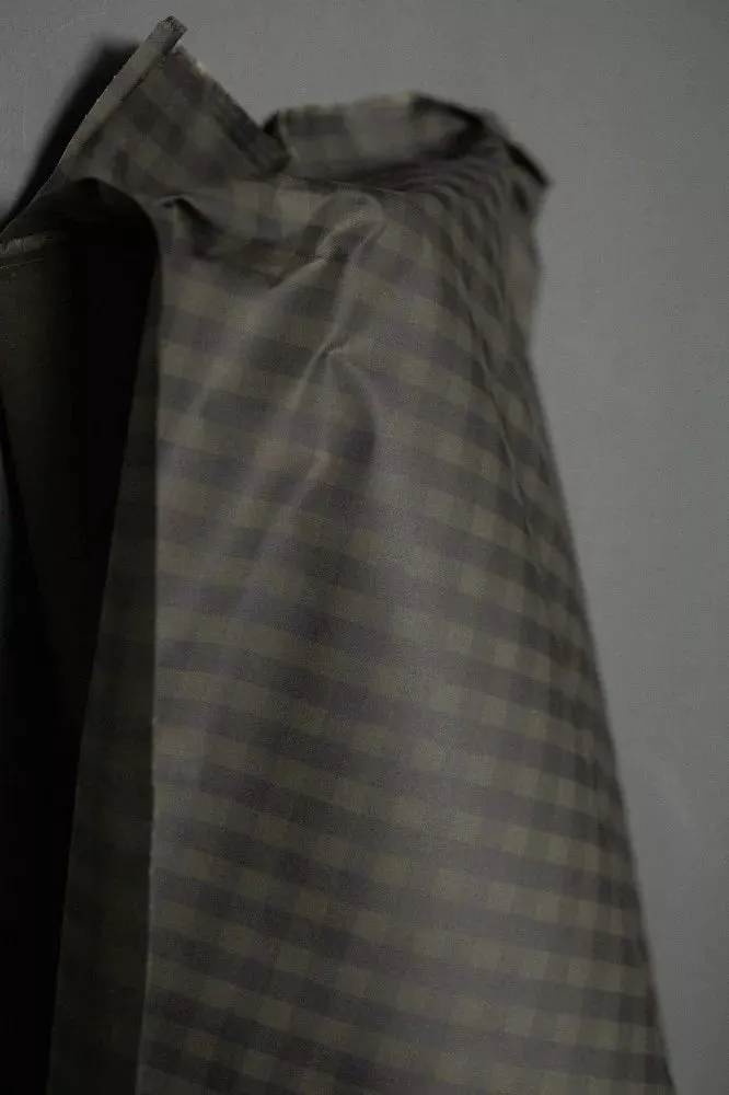Gingham Organic Cotton Oilskin, Scottish Green