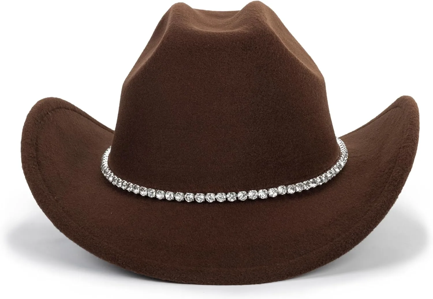 Glitter Silver Black Cowboy Hats for Women - Western Sparkly Rhinestone Cowgirl Hat for Ladies Size M-L