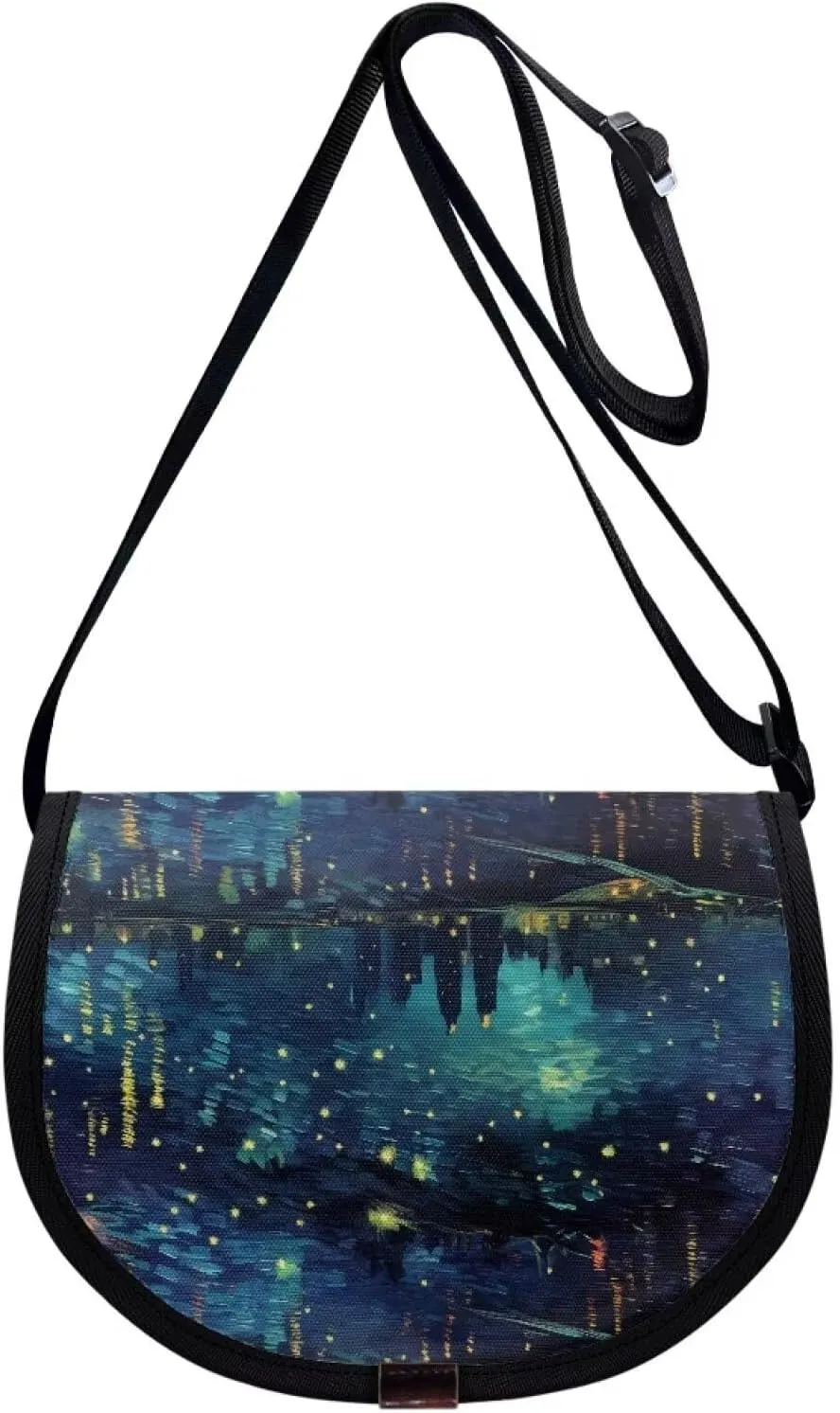 Golden Retriever Dog Classic Messenger Bag Watercolor Style Canvas Cross Body Bag American Flag LGBTQ Shoulder Bags