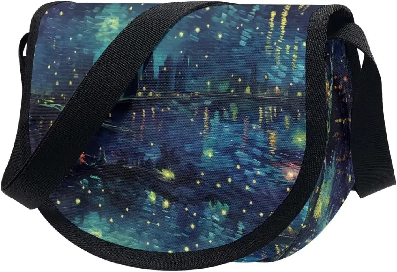 Golden Retriever Dog Classic Messenger Bag Watercolor Style Canvas Cross Body Bag American Flag LGBTQ Shoulder Bags