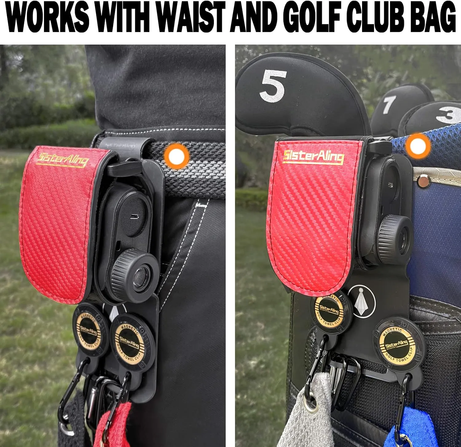 Golf Bag Metal Landing Pads for Magnetic Golf Towel,Golf Rangefinder,Golf Flask,Golf Speaker- Quick Access to Magnetic Golf Equipment and Accessories-Golf Gift -US Patent