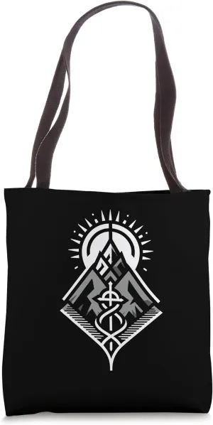 Gothic Peak Adventure - Hiking & Gothic Fusion Tote Bag