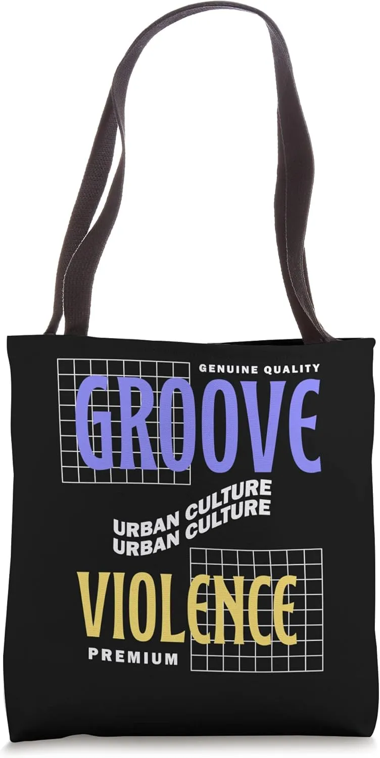 Groove & Violence - Edgy Aesthetic Streetwear Tote Bag