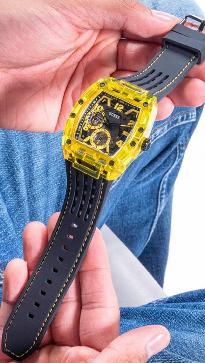 GUESS Men's Trend Tonneau 43mm Watch