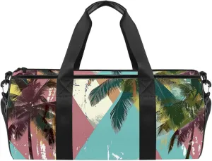 Gym Bags for Men,Travel Duffel Bags for Women,Coconut Palm Tree Colorful,Workout Bag