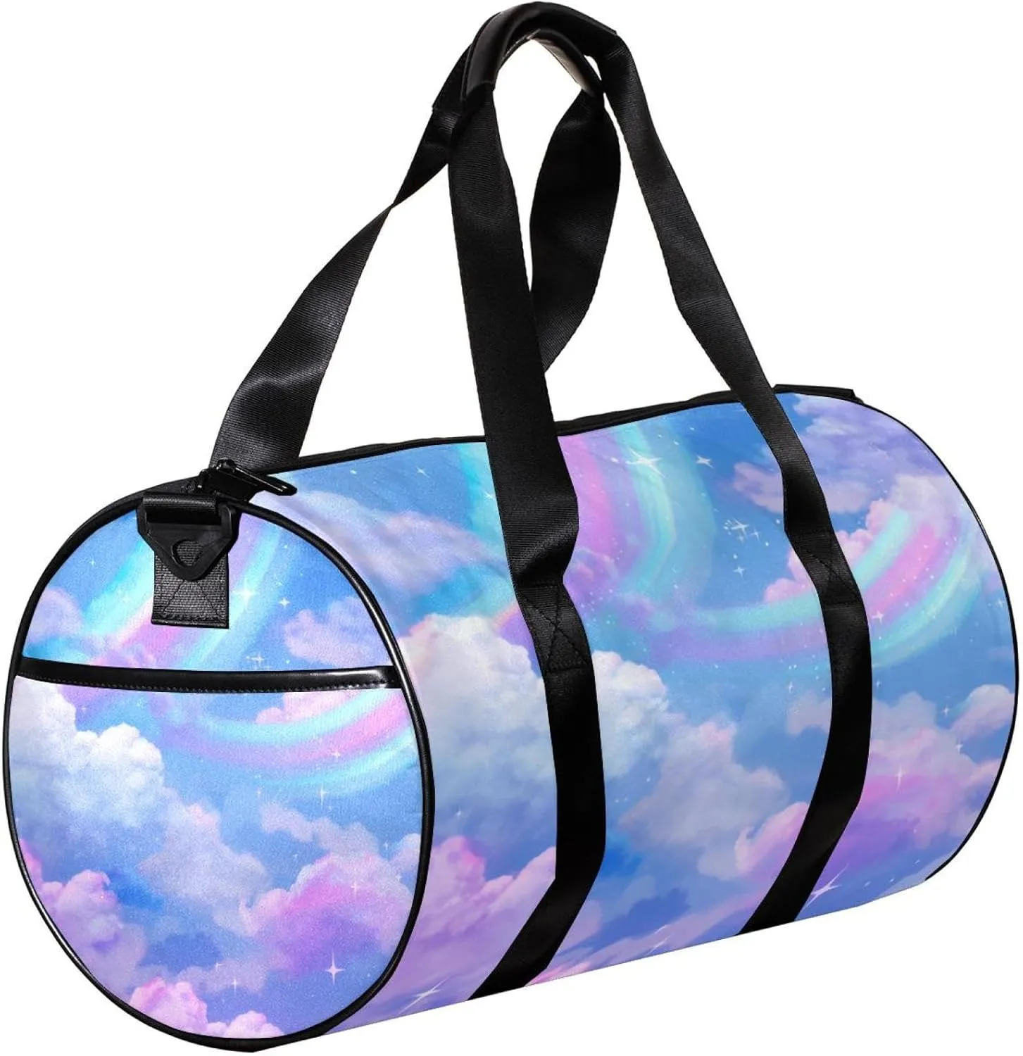 Gym Bags for Men,Travel Duffel Bags for Women,Colorful Rainbow Clouds Galaxy,Workout Bag