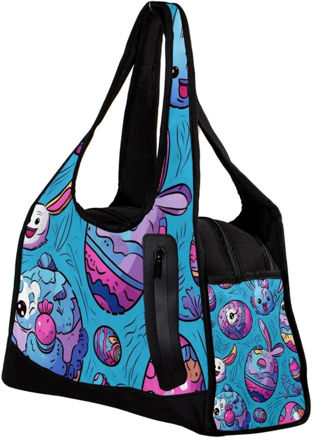 Gym Bags for Women,Duffle Bag for Travel,Bunny Colorful Egg Doodles,Gym Bag for Men