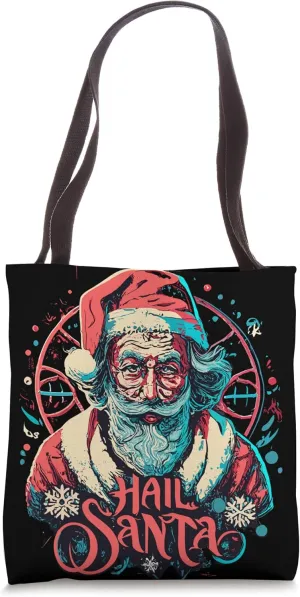 Hail Santa Krampus Gothic Christmas Tote Bag