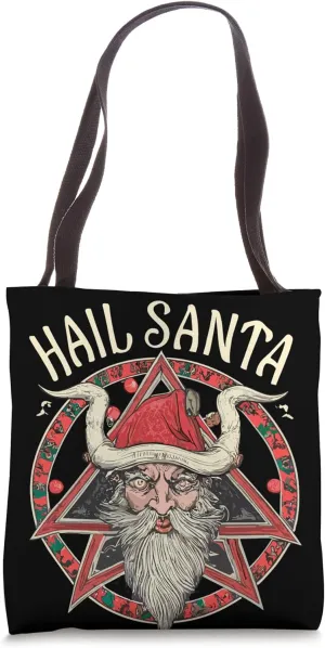 Hail Santa Krampus Gothic Christmas Tote Bag