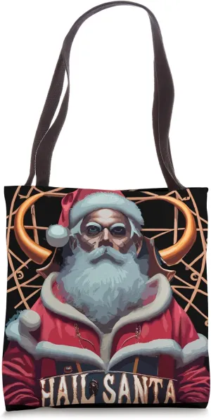 Hail Santa Krampus Gothic Christmas Tote Bag
