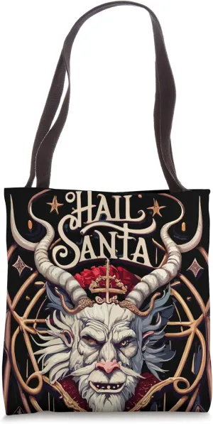 Hail Santa Krampus Gothic Christmas Tote Bag
