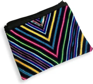 Handmade Maya Geometry - Chichi Carry-On Duffel Bags & Matching Coin Purse (Neon, Large)