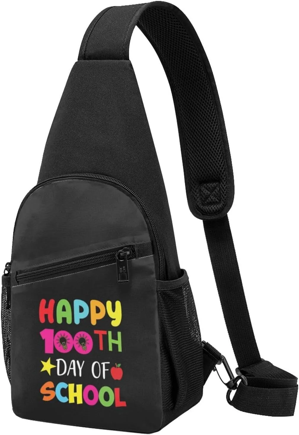 Happy 100th Day of School Chest Pack Leisure Shoulder Crossbody Chest Bag