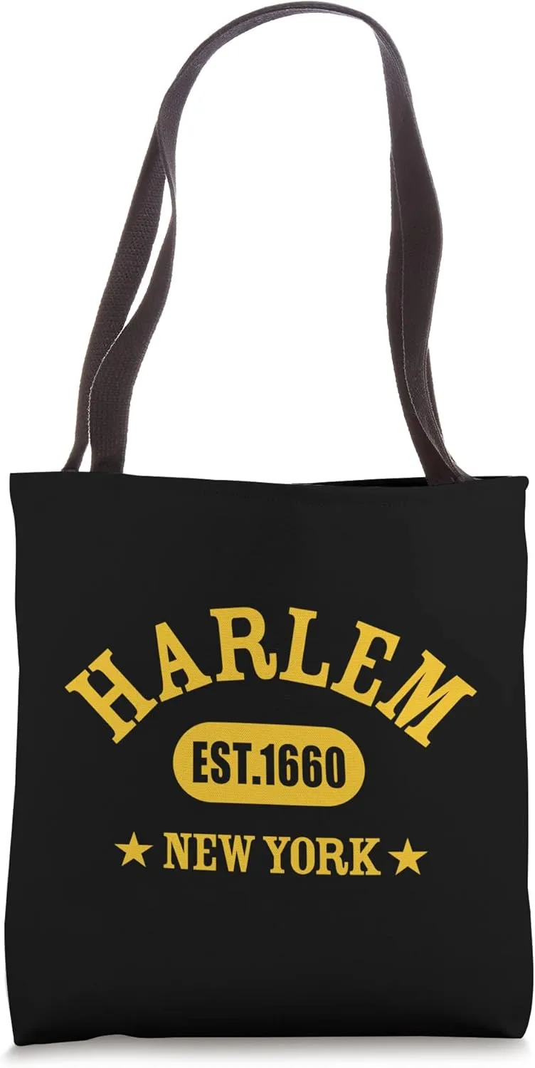HARLEM NEW YORK, Est. Established 1660, NYC Athletic Design Tote Bag
