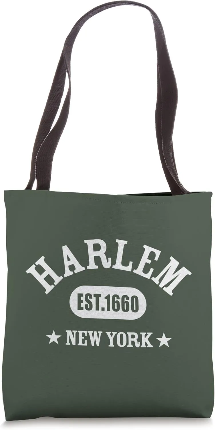 HARLEM NEW YORK, Est. Established 1660, NYC Athletic Design Tote Bag