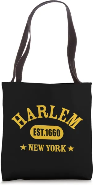 HARLEM NEW YORK, Est. Established 1660, NYC Athletic Design Tote Bag