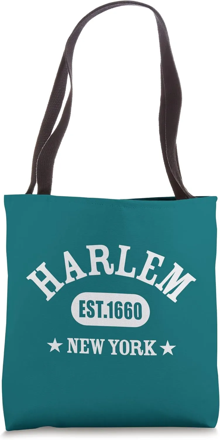 HARLEM NEW YORK, Est. Established 1660, NYC Athletic Design Tote Bag
