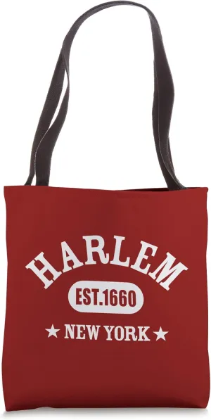 HARLEM NEW YORK, Est. Established 1660, NYC Athletic Design Tote Bag
