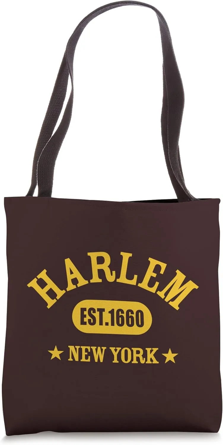 HARLEM NEW YORK, Est. Established 1660, NYC Athletic Design Tote Bag