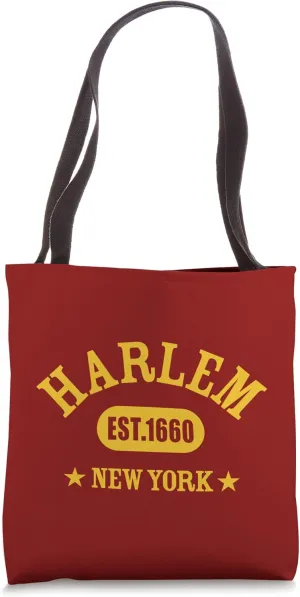 HARLEM NEW YORK, Est. Established 1660, NYC Athletic Design Tote Bag