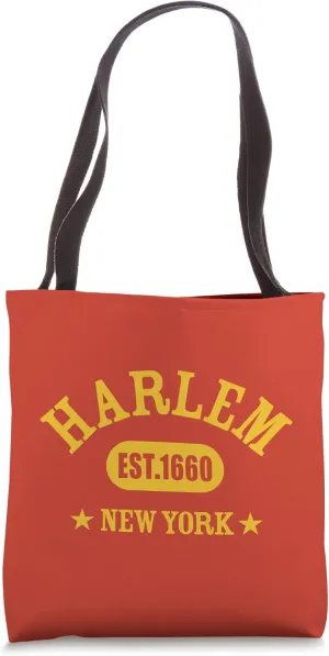 HARLEM NEW YORK, Est. Established 1660, NYC Athletic Design Tote Bag