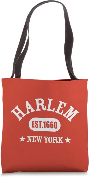 HARLEM NEW YORK, Est. Established 1660, NYC Athletic Design Tote Bag