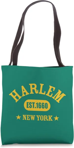 HARLEM NEW YORK, Est. Established 1660, NYC Athletic Design Tote Bag