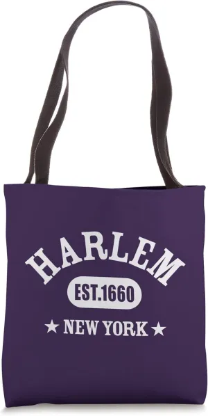 HARLEM NEW YORK, Est. Established 1660, NYC Athletic Design Tote Bag