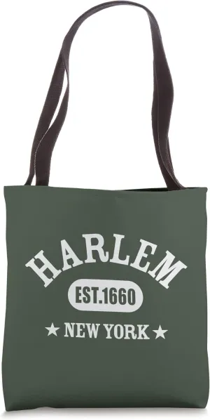 HARLEM NEW YORK, Est. Established 1660, NYC Athletic Design Tote Bag