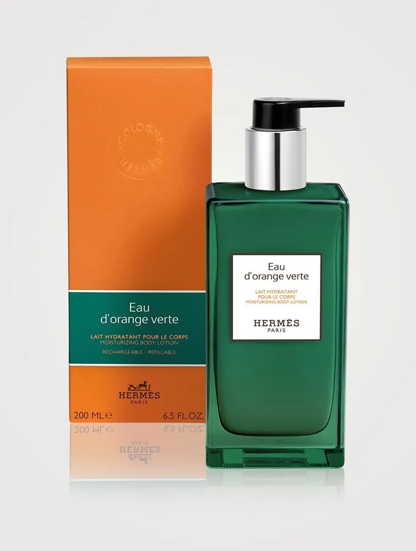 Hermes Eau D'orange Verte Moisturizing Body Lotion for Men, 6.5 Ounce (Refillable)